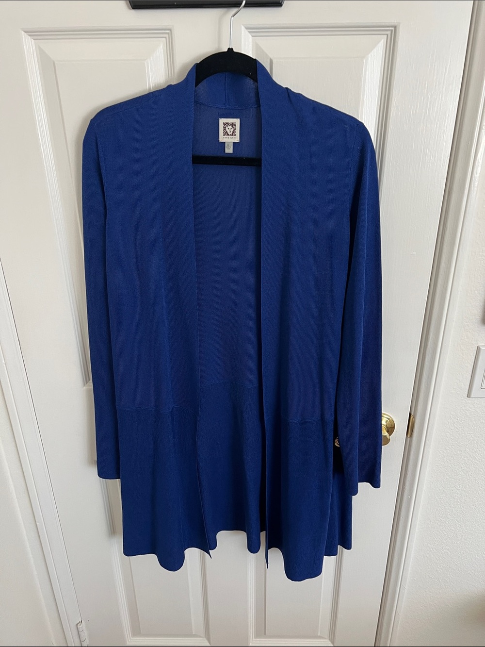 Ann Klein Blue Open-Front Women's Cardigan Sweater